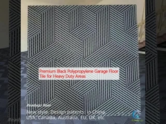 Premium-Schwarz-Polypropylen-Garage-Bodenfliesen für Schwerlastbereiche