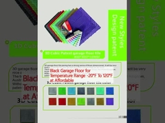 Schwarzer Garagenboden für Temperaturbereich von -20°F bis 120°F bei erschwinglicher
