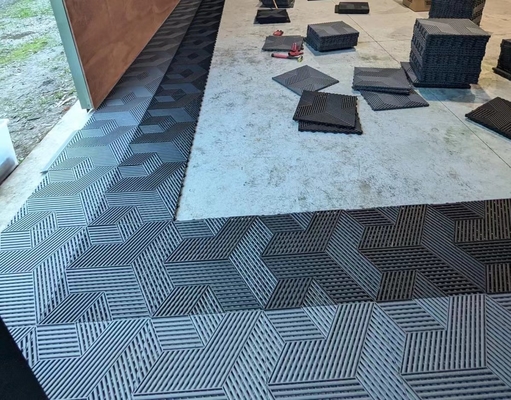 Gewerbliche Garagenfliesen Vinyl Garagenfußbodenfliesen UV-beständig