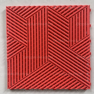 Verriegelung von Garagenböden Modular-Dalle-Slab-Ribben-Garagenboden. PVC-Bodenmatte