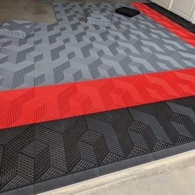 Schwarze 0,7-Zoll-Verriegelung Garagenböden mit wasserdichtem UV-Schutz