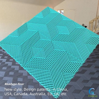 Moderne graue Kunststoff-Floorfliesen für den Innen- und Außenbereich